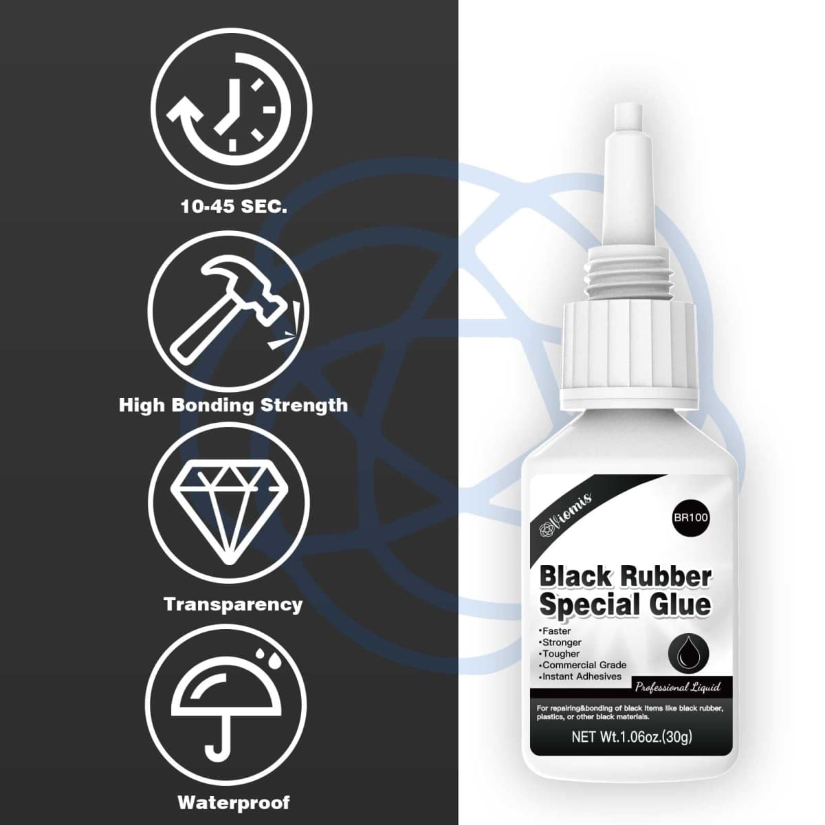 30g Black Rubber Glue, RC Tire Glue, Super Rubber Adhesive for Tire Repair, Rubber Edge Bonding, DIY Crafts, and More - Quick-Dry, High-Strength Rubber Patch Glue for Durable Bonding thumbnail 2
