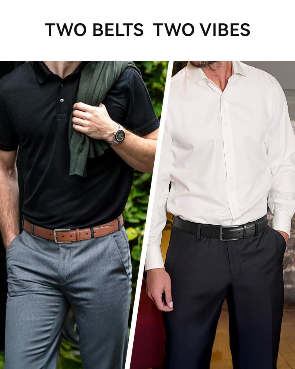 CHAOREN Mens Belt Leather Ratchet Belt - Customizable Fit, Effortless Style (35mm) thumbnail 2
