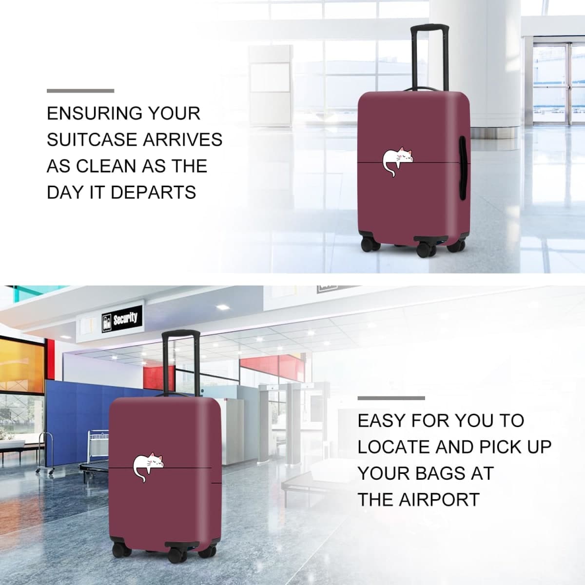 Animal Travel Luggage Cover Suitcase Protector Fits 18-32 Inch Case, 58, M(22"-25" Suitcase) thumbnail 3