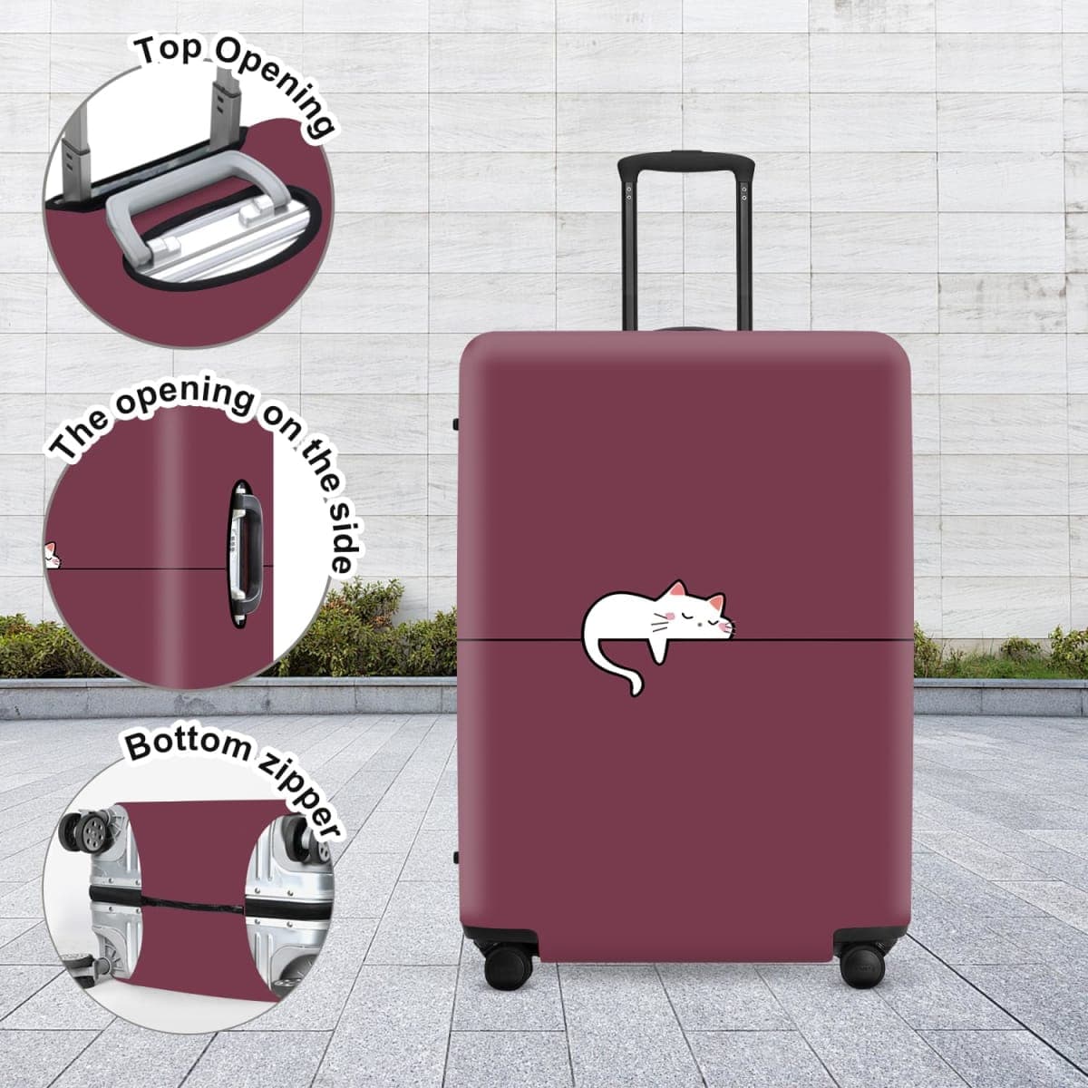 Animal Travel Luggage Cover Suitcase Protector Fits 18-32 Inch Case, 58, M(22"-25" Suitcase) thumbnail 4