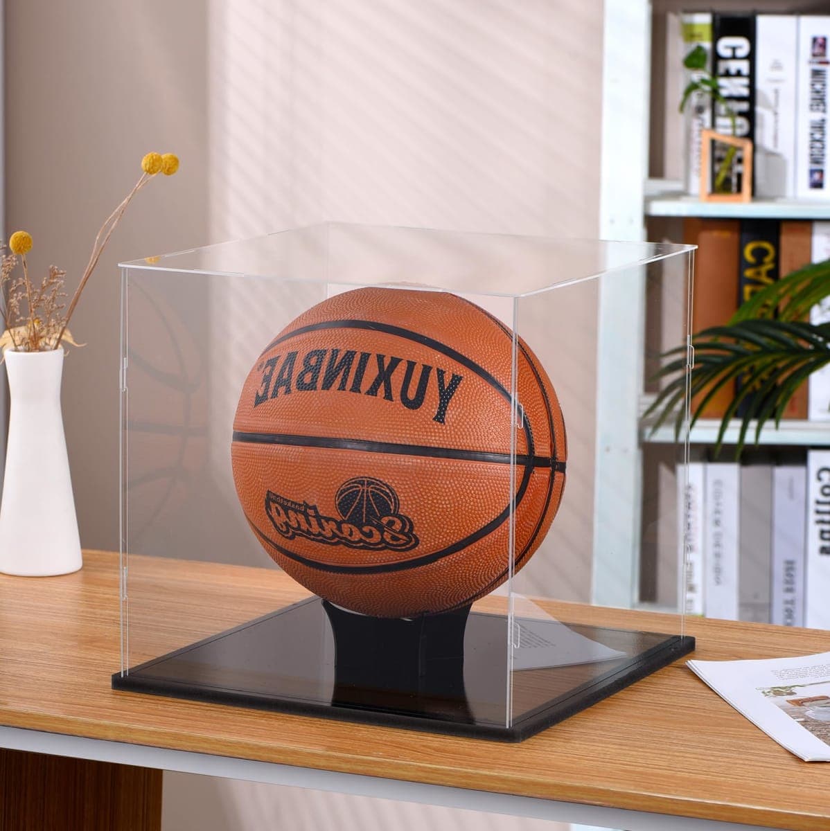 SANOSY Clear Acrylic Display Case UV Protected Acrylic Basketball Holder, Display Case for Autographed Basketball, for basketballs, Dolls, car Models, Souvenirs(Basketball) thumbnail 3