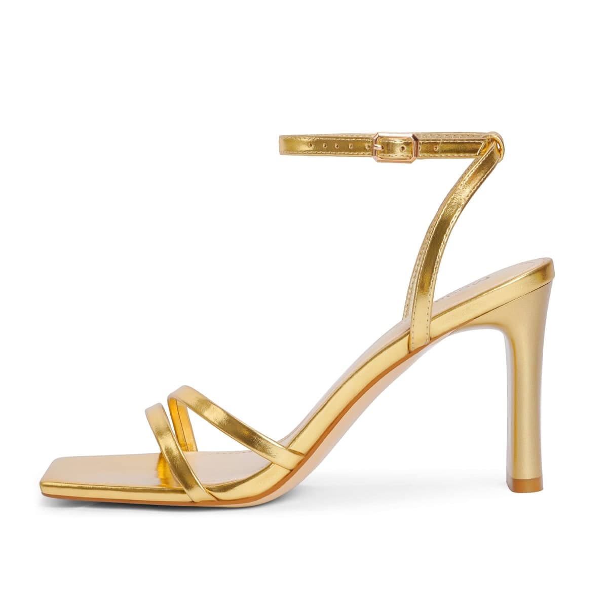 Womens Sandals Square Open Toe Chunky High Heels Strappy Ankle Strap Shoes thumbnail 4