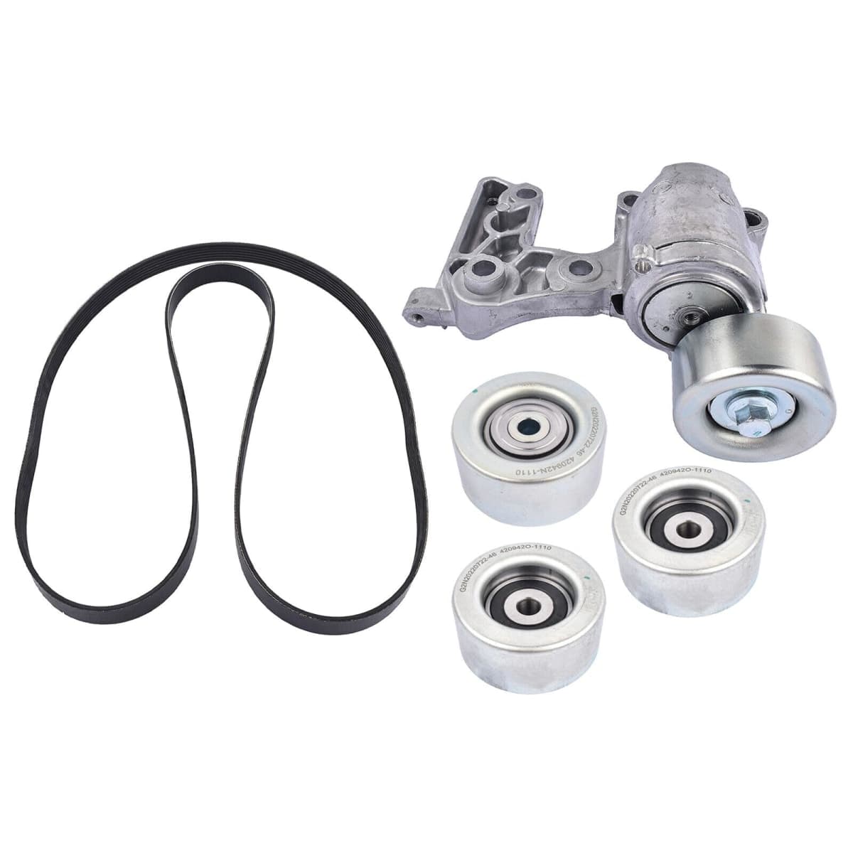 1662031013 Drive Belt Tensioner & Idler Pulley Kit Compatible with 2015 2014 2013 2012-2005 Toyota Tacoma 4 Runner Tundra FJ Cruiser V6 4.0L Serpentine Belt #1660331040 thumbnail 4