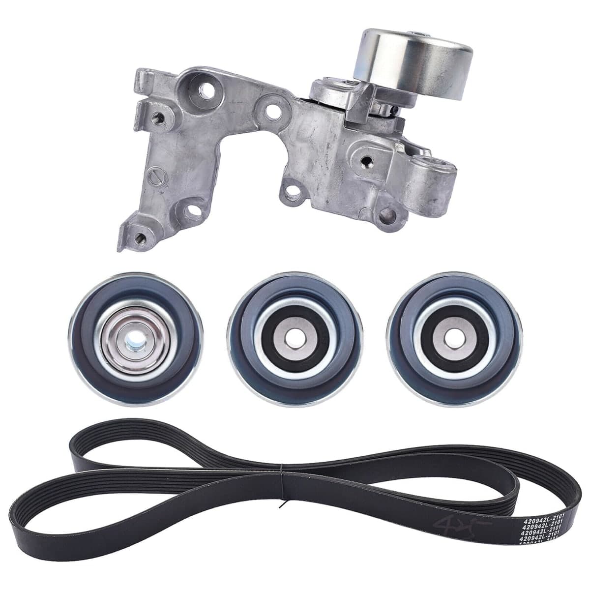 1662031013 Drive Belt Tensioner & Idler Pulley Kit Compatible with 2015 2014 2013 2012-2005 Toyota Tacoma 4 Runner Tundra FJ Cruiser V6 4.0L Serpentine Belt #1660331040 thumbnail 5
