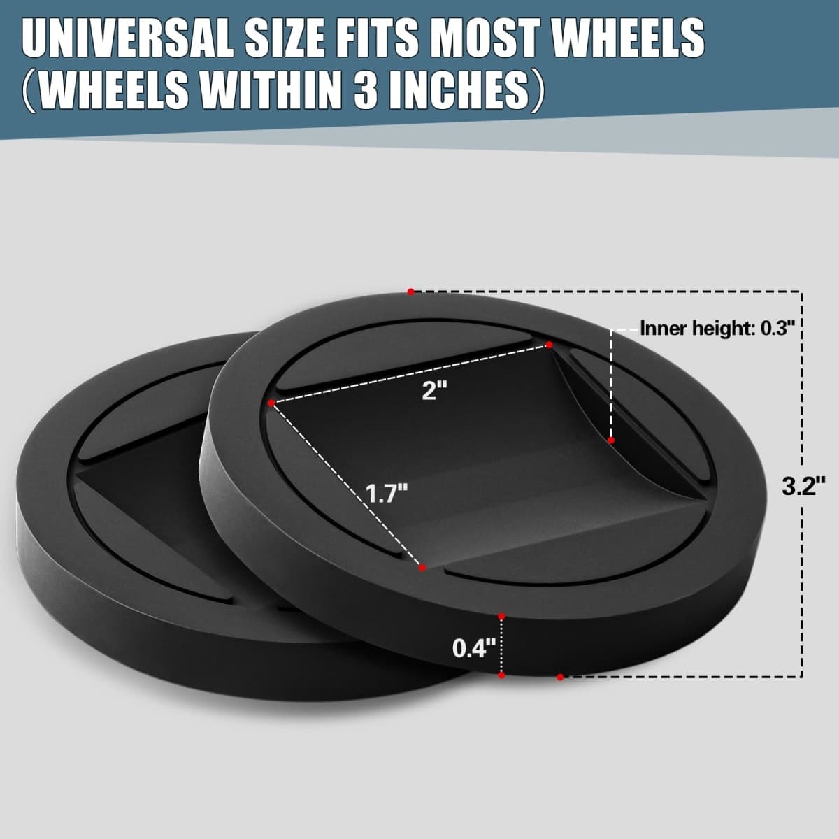 Zhulerzil Bed Stoppers to Prevent Sliding - 4 Pack Furniture Wheel Stopper for Hardwood Floor - Rubber Bed Frame Stop Caster Cups fit All Wheels of Furniture, Sofa, Chairs thumbnail 2