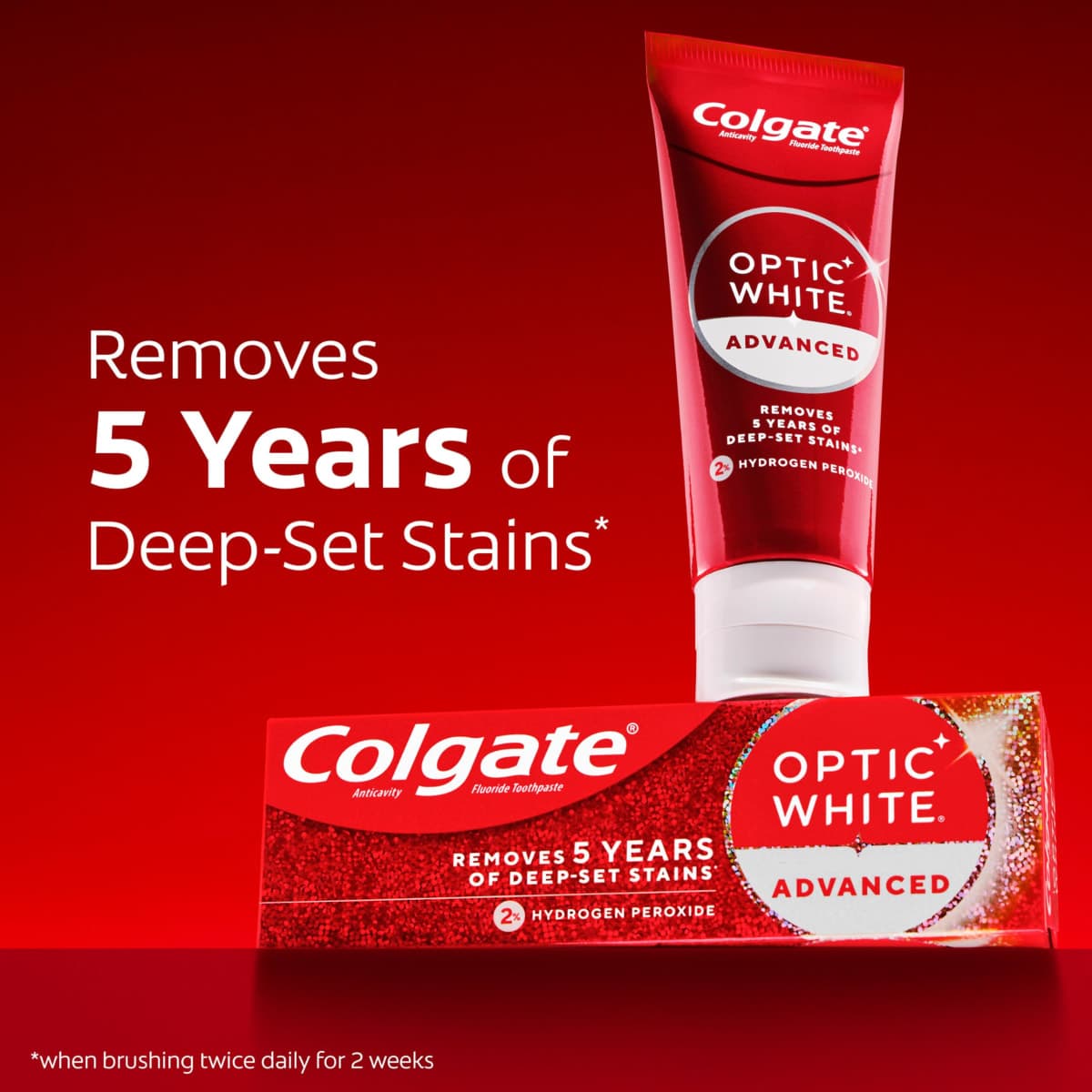 Colgate Optic White Advanced Teeth Whitening Toothpaste, Icy Fresh, 3.2 Ounce (Pack of 3) thumbnail 3