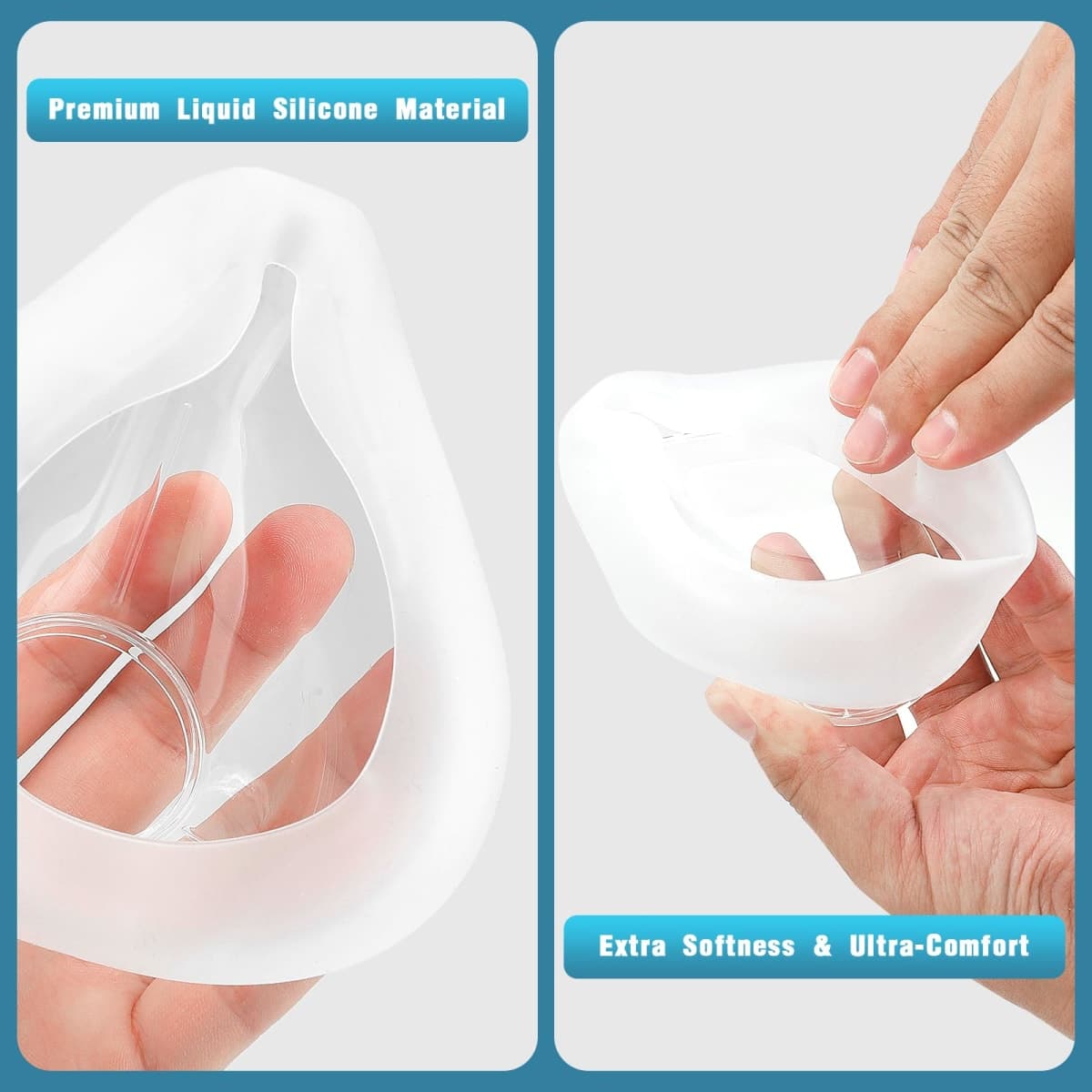 Replacement Mask Cushion for AirFit F20, 2 Packs Reliable Seal & Perfect Fit for Full Face Mask - Accessories Replacement Supplies(Medium) thumbnail 5