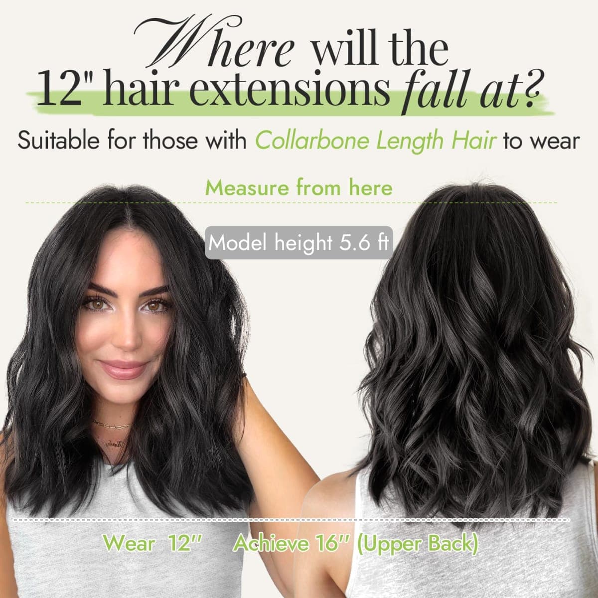 KooKaStyle Wavy Invisible Wire & Clip In Hair Extensions Dark Brown/6# 12" thumbnail 5