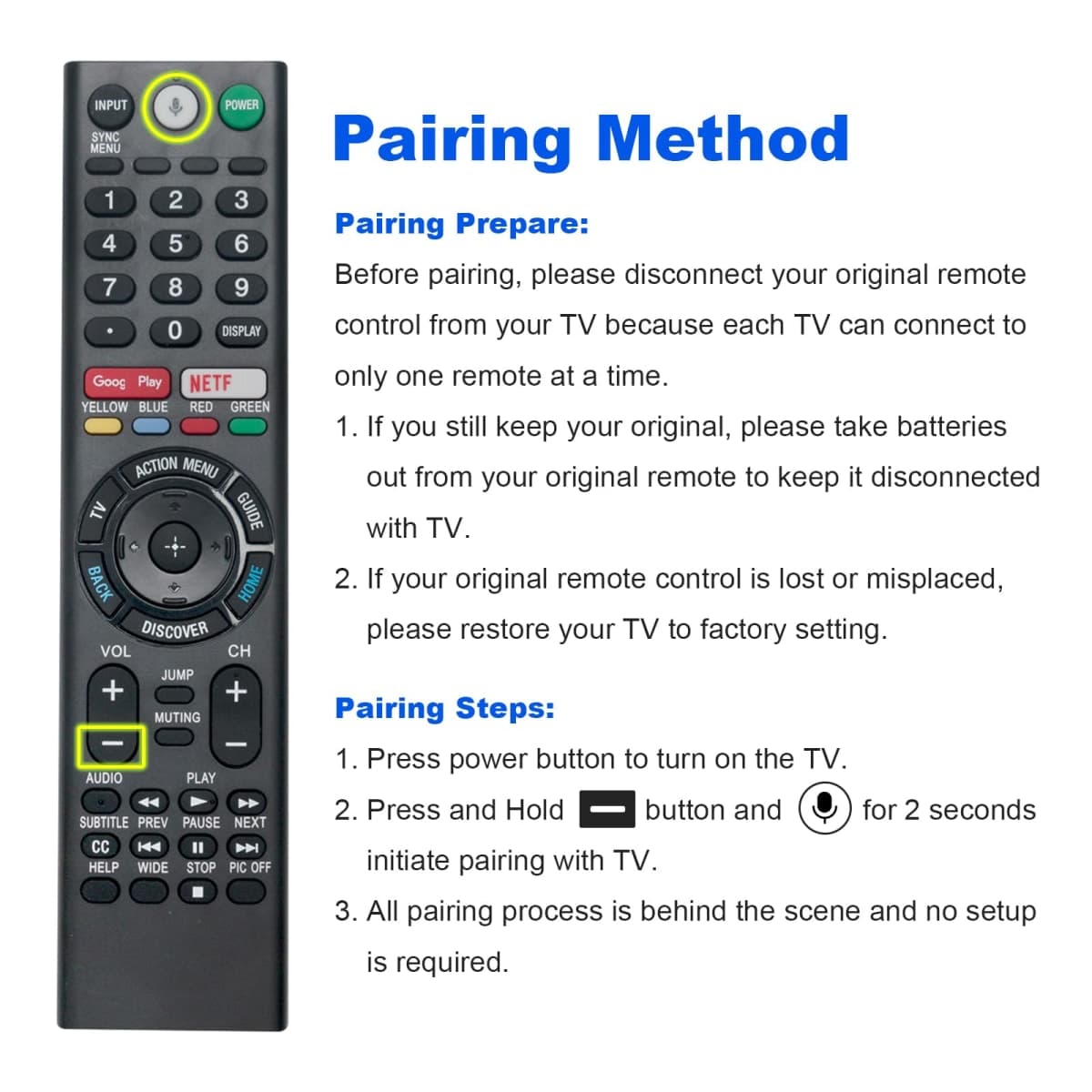 RMF-TX200U Voice Replacement Remote Applicable for Sony TV XBR-65X930D thumbnail 2