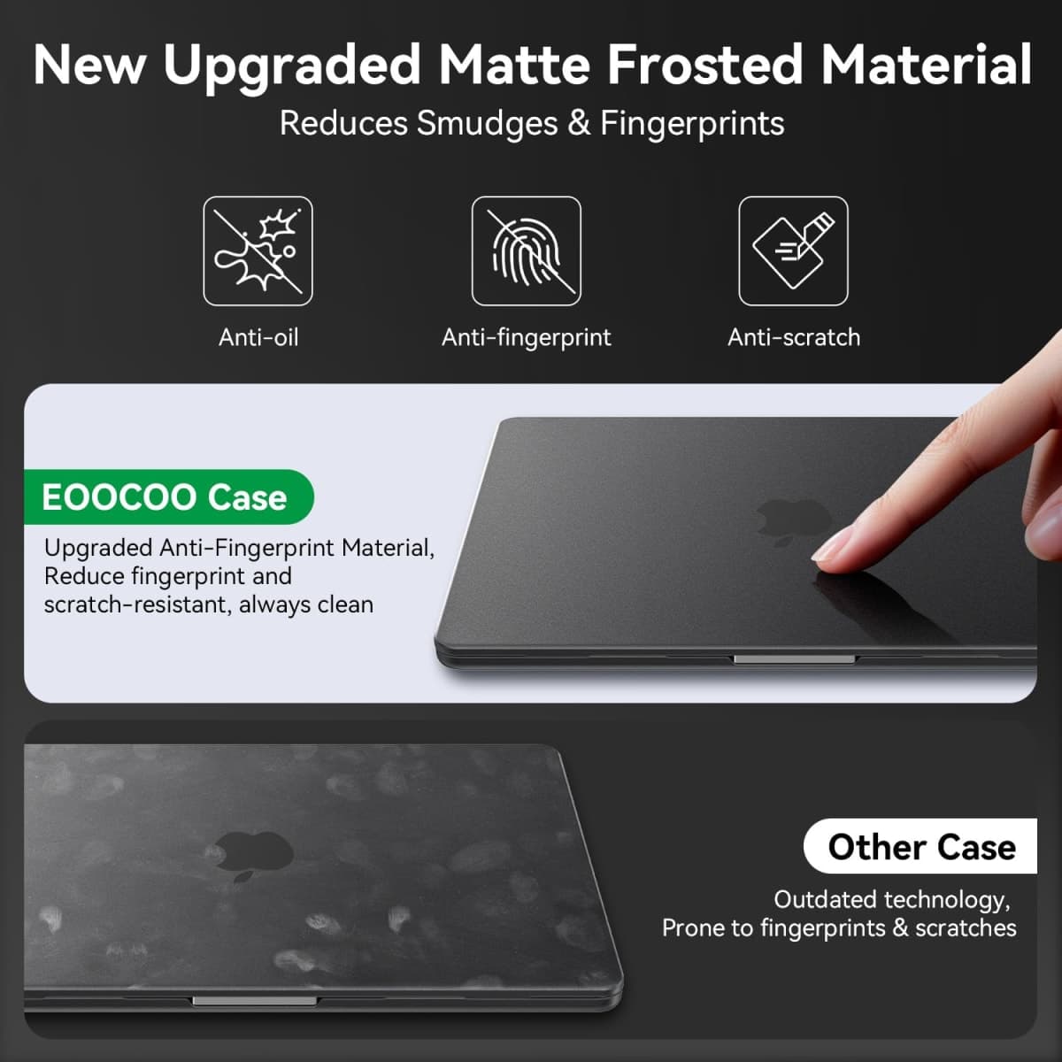 EooCoo Compatible with MacBook Air 13 inch Case M5 2026 M4 A3449 A3240 M3 A3113 M2 A2681 2026-2022, Ultra Thin Armor, Seamlessly Fits, 100% Match Color, Air 13.6 Protective Hard Shell, High Clear thumbnail 3