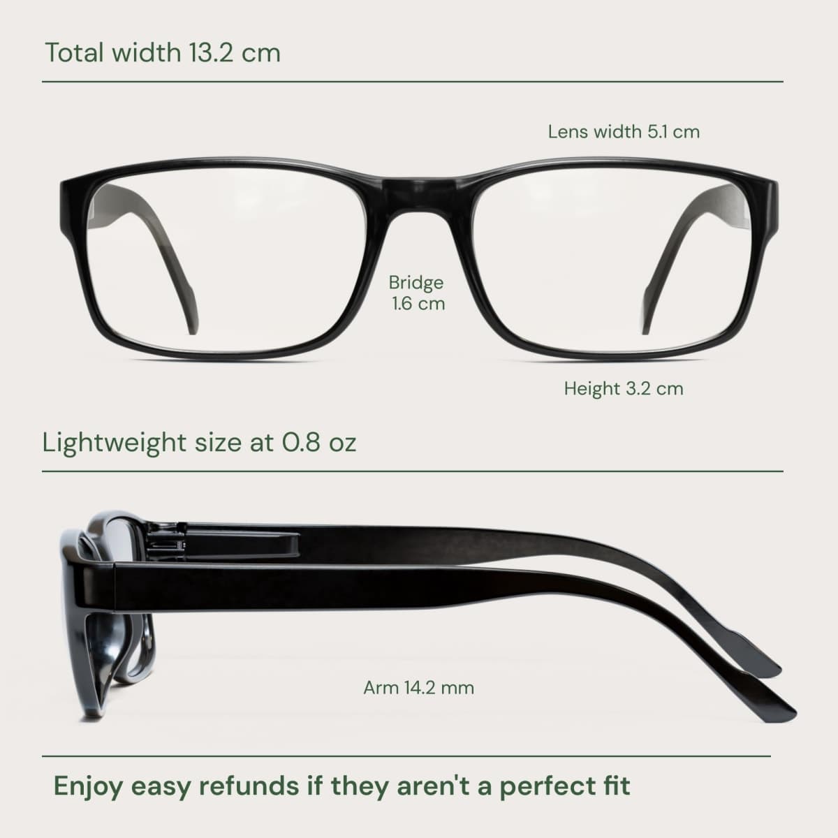 Gaoye 2-Pack of Reading Glasses - Blue-Light Filter, UV Protection - Readers with Rectangle Frames thumbnail 2