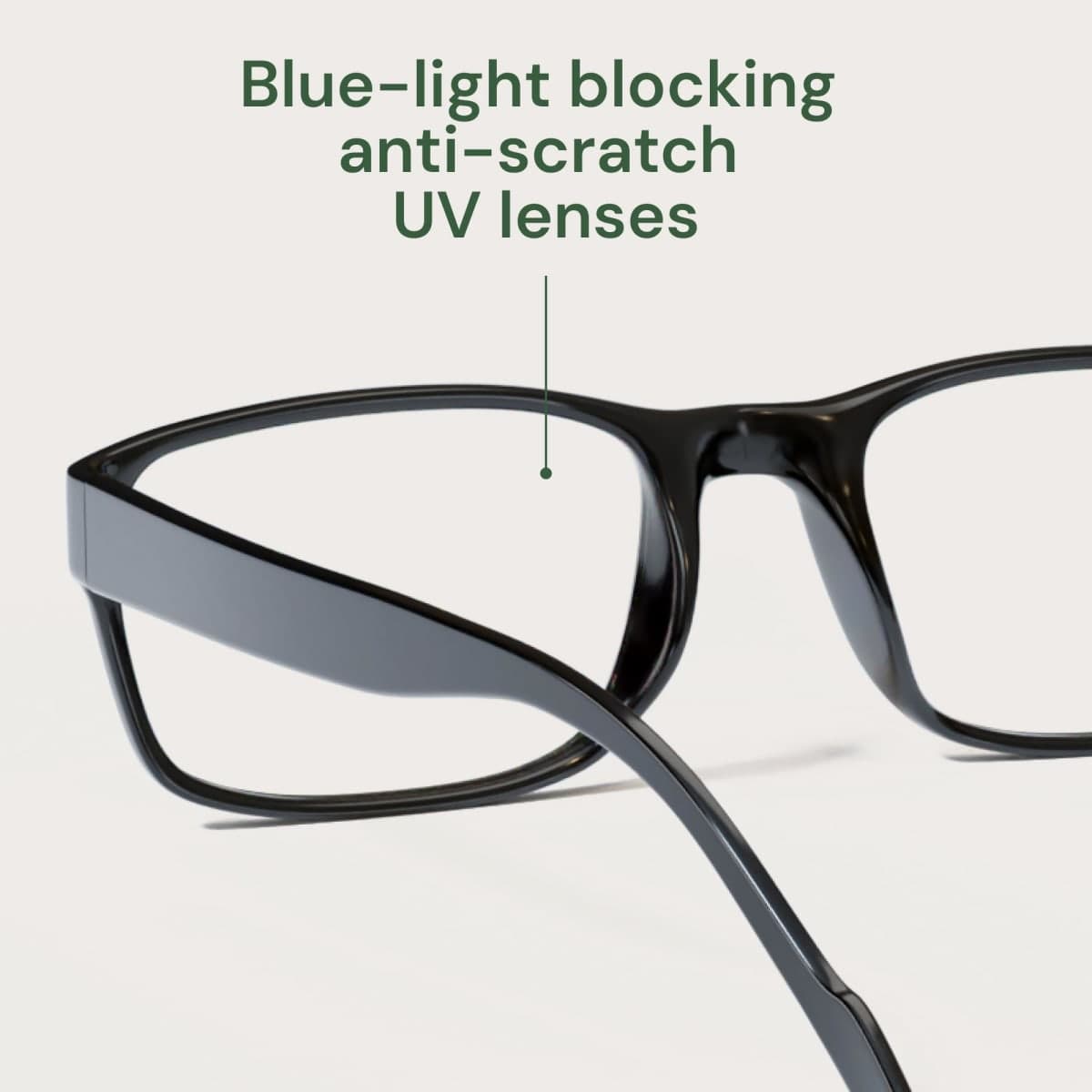 Gaoye 2-Pack of Reading Glasses - Blue-Light Filter, UV Protection - Readers with Rectangle Frames thumbnail 3