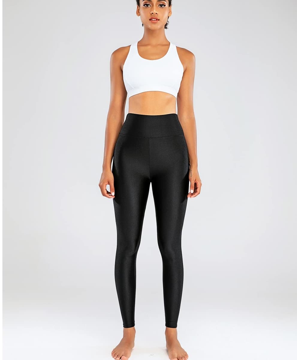 Sghenr Women High Waist Tummy Control Yoga Pants Sports Leggings Black S thumbnail 3
