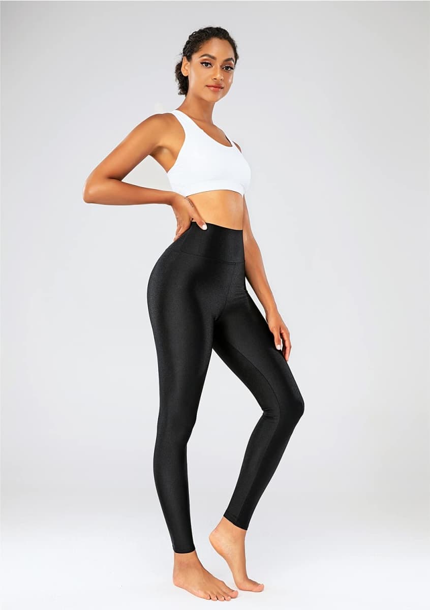 Sghenr Women High Waist Tummy Control Yoga Pants Sports Leggings Black S thumbnail 4