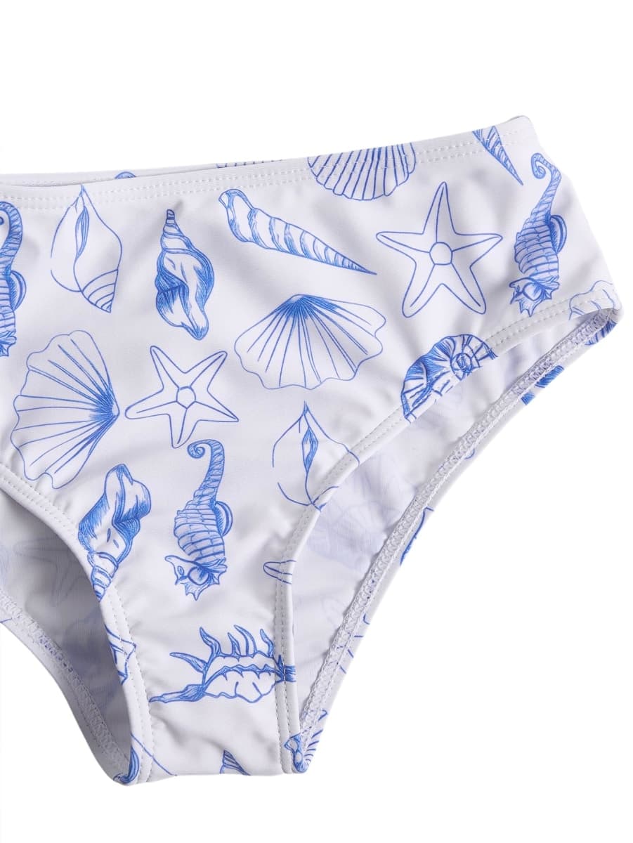 COZYEASE Girls' 3 Piece Set Floral Bikini Swimsuit with Beach Skirt thumbnail 4