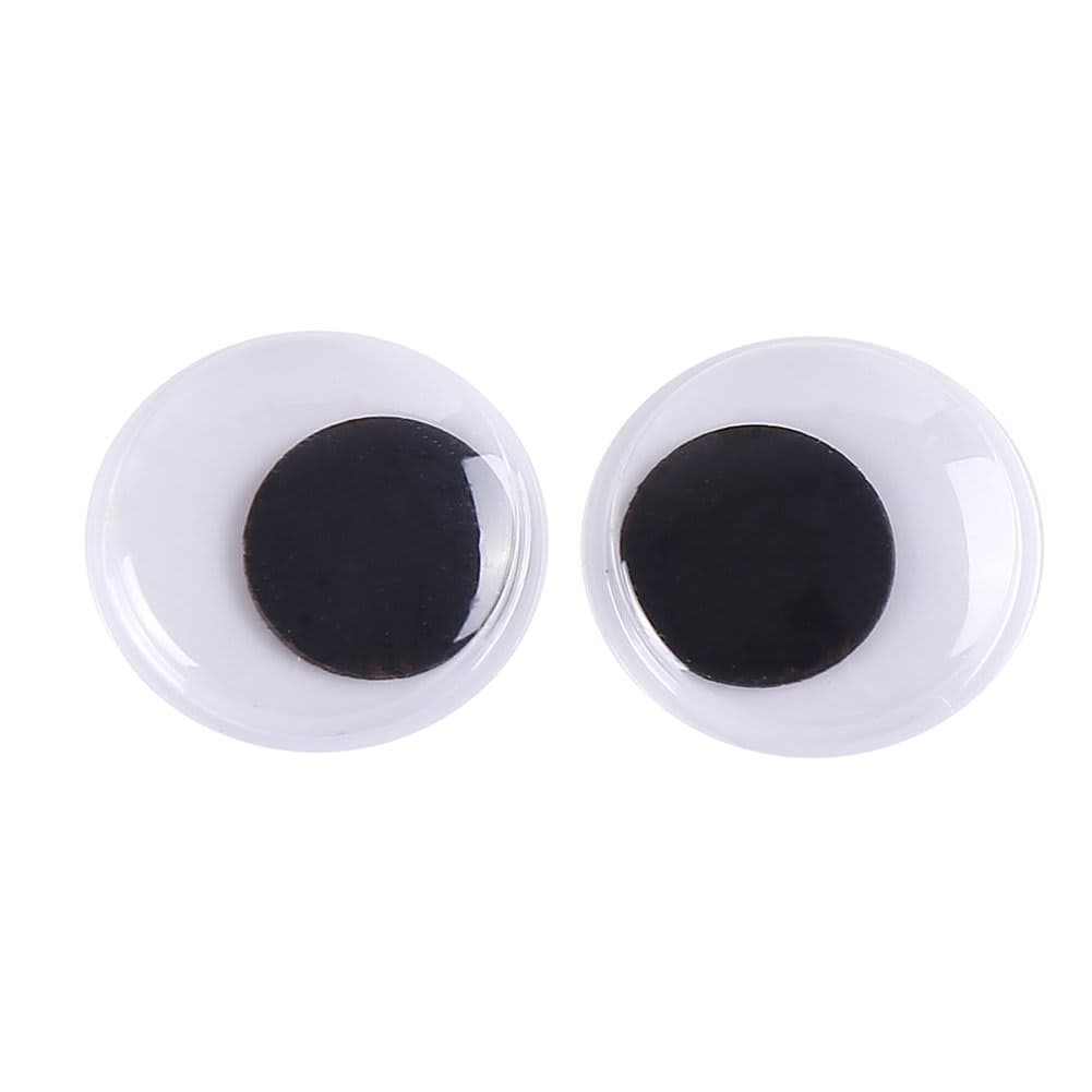 DECORA 500 Pieces 6mm -12mm Black Wiggle Googly Eyes with Self-Adhesive Backs for DIY Crafts Doll Making Sewing Supplies thumbnail 4