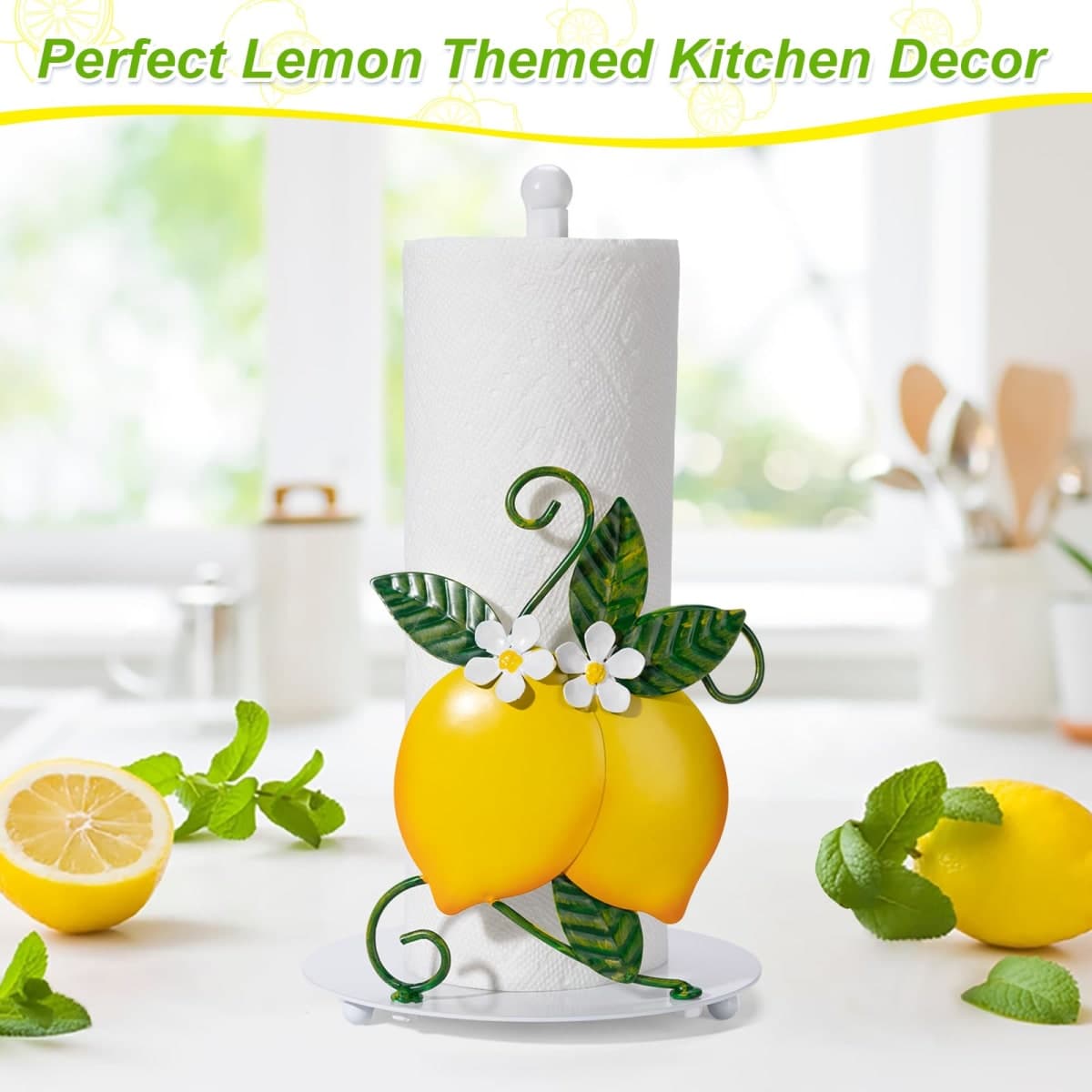 Shinlar Lemon Paper Towel Holder Countertop for Kitchen, 3D Handmade thumbnail 3