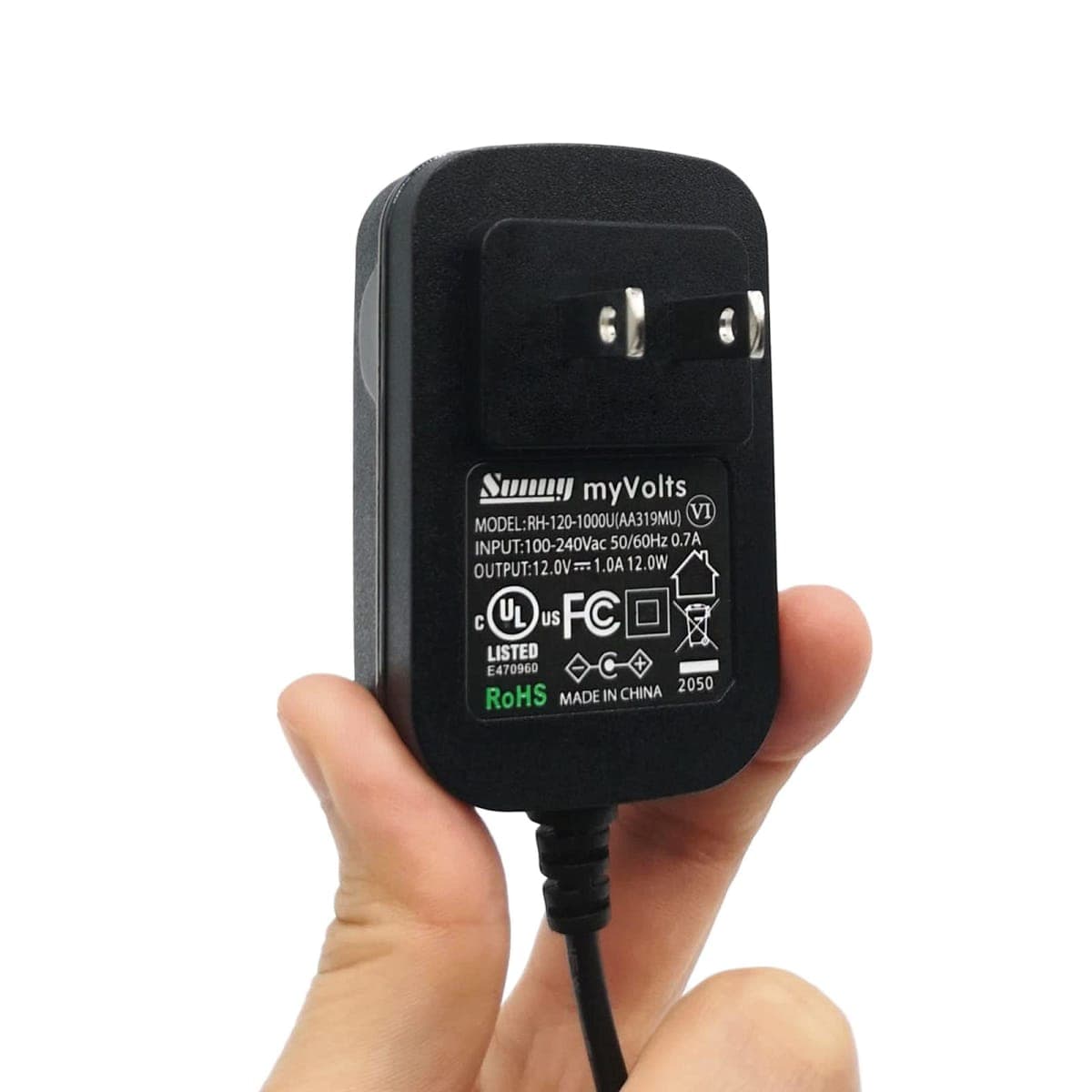 MyVolts 12V Power Supply Adaptor Compatible with Blackmagic Design SDI to HDMI, Analog to SDI Mini Converter - US Plug thumbnail 4