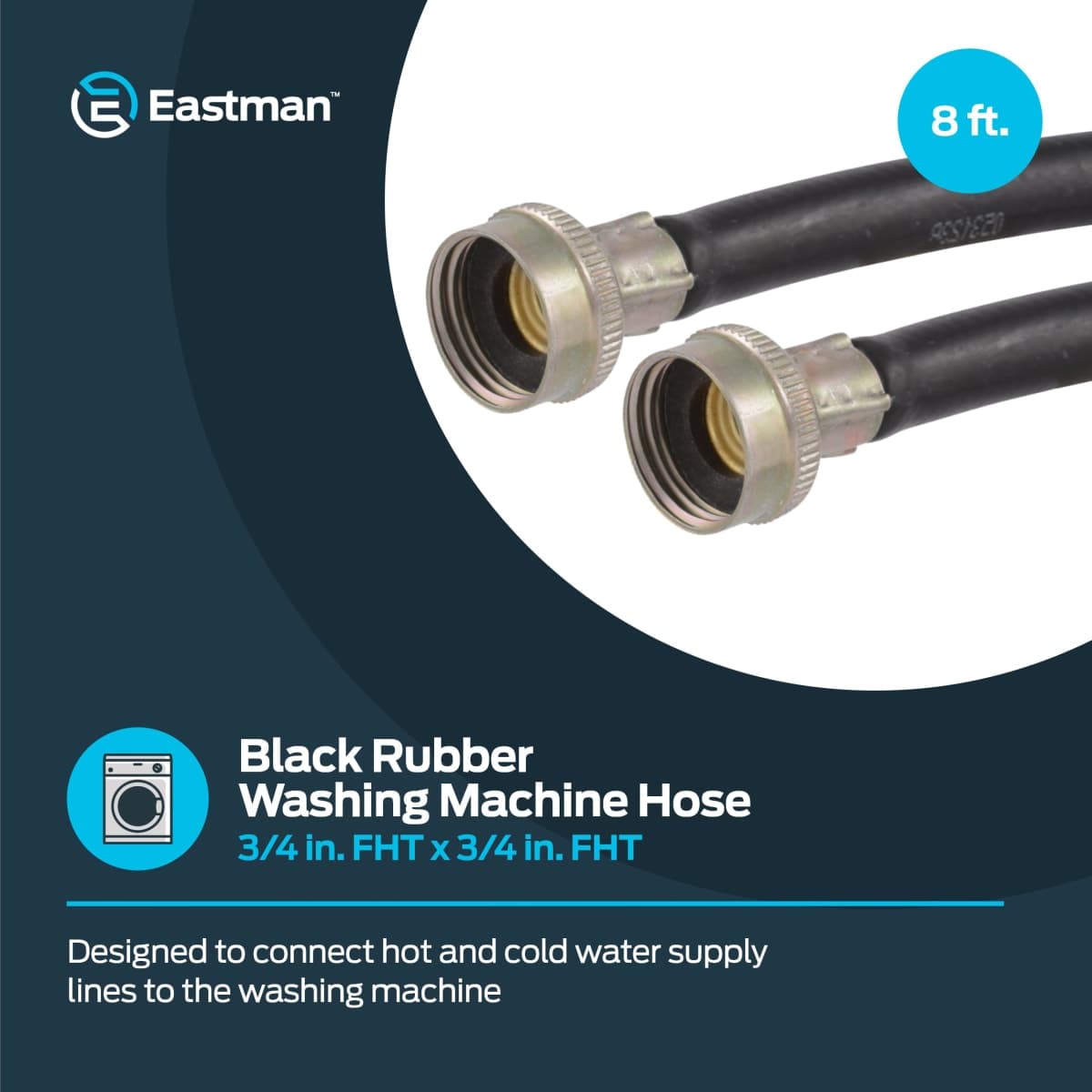 Eastman 60327N Rubber Washing Machine Fill Hose thumbnail 2
