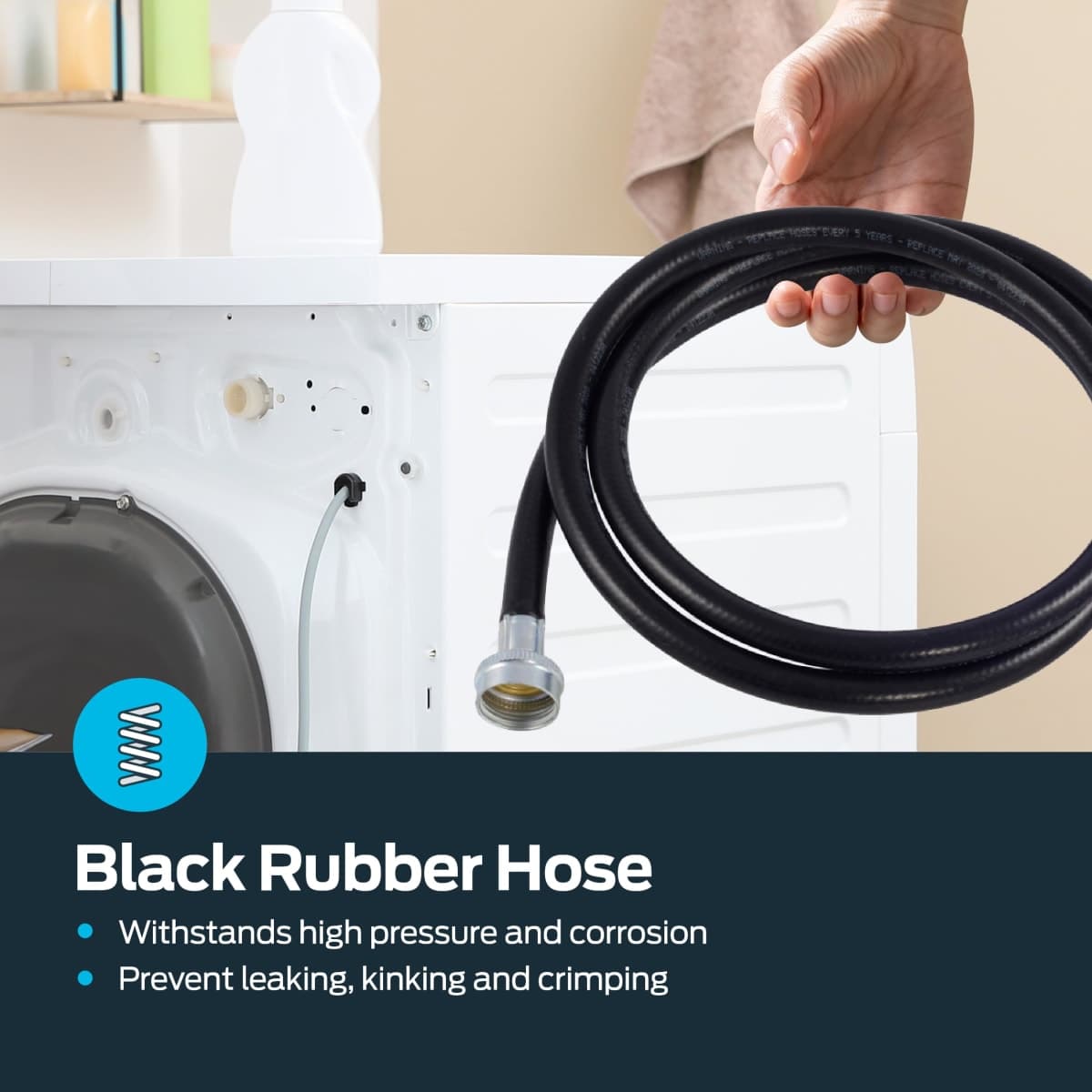 Eastman 60327N Rubber Washing Machine Fill Hose thumbnail 4