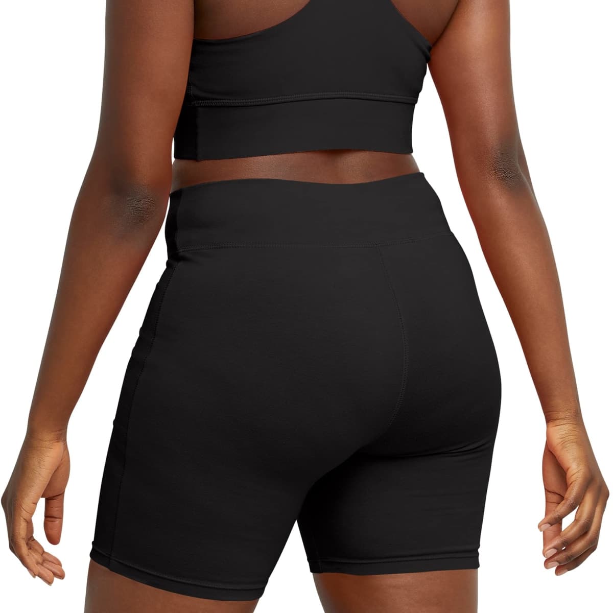Hanes Women's Stretch Jersey Bike Shorts, Women’s Cotton Bike Shorts, Women’s Athletic Shorts, 7" Inseam, Black, XX-Large thumbnail 2