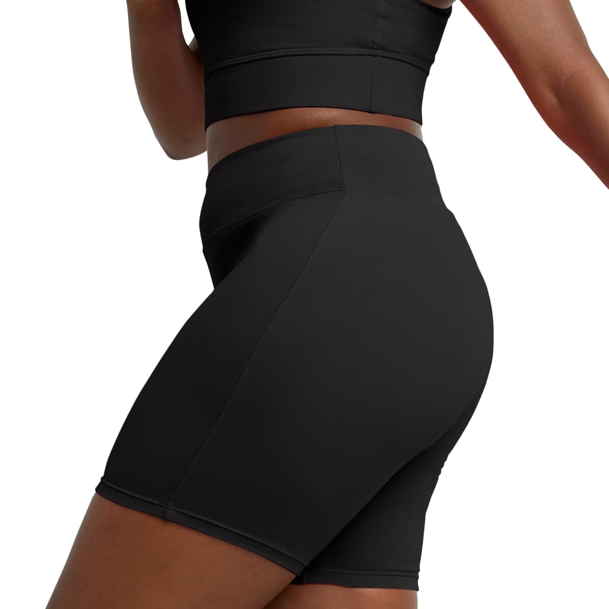 Hanes Women's Stretch Jersey Bike Shorts, Women’s Cotton Bike Shorts, Women’s Athletic Shorts, 7" Inseam, Black, XX-Large thumbnail 3