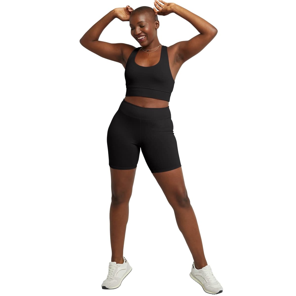 Hanes Women's Stretch Jersey Bike Shorts, Women’s Cotton Bike Shorts, Women’s Athletic Shorts, 7" Inseam, Black, XX-Large thumbnail 4