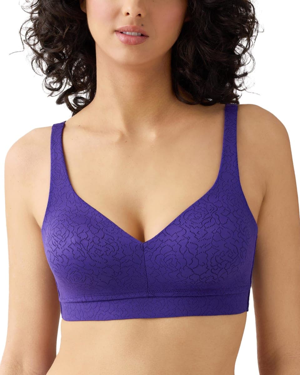 Wacoal Womens Inside Job Unlined Full Coverage Wire Free Bra, 852345, Purple Indigo, 42C — image 1