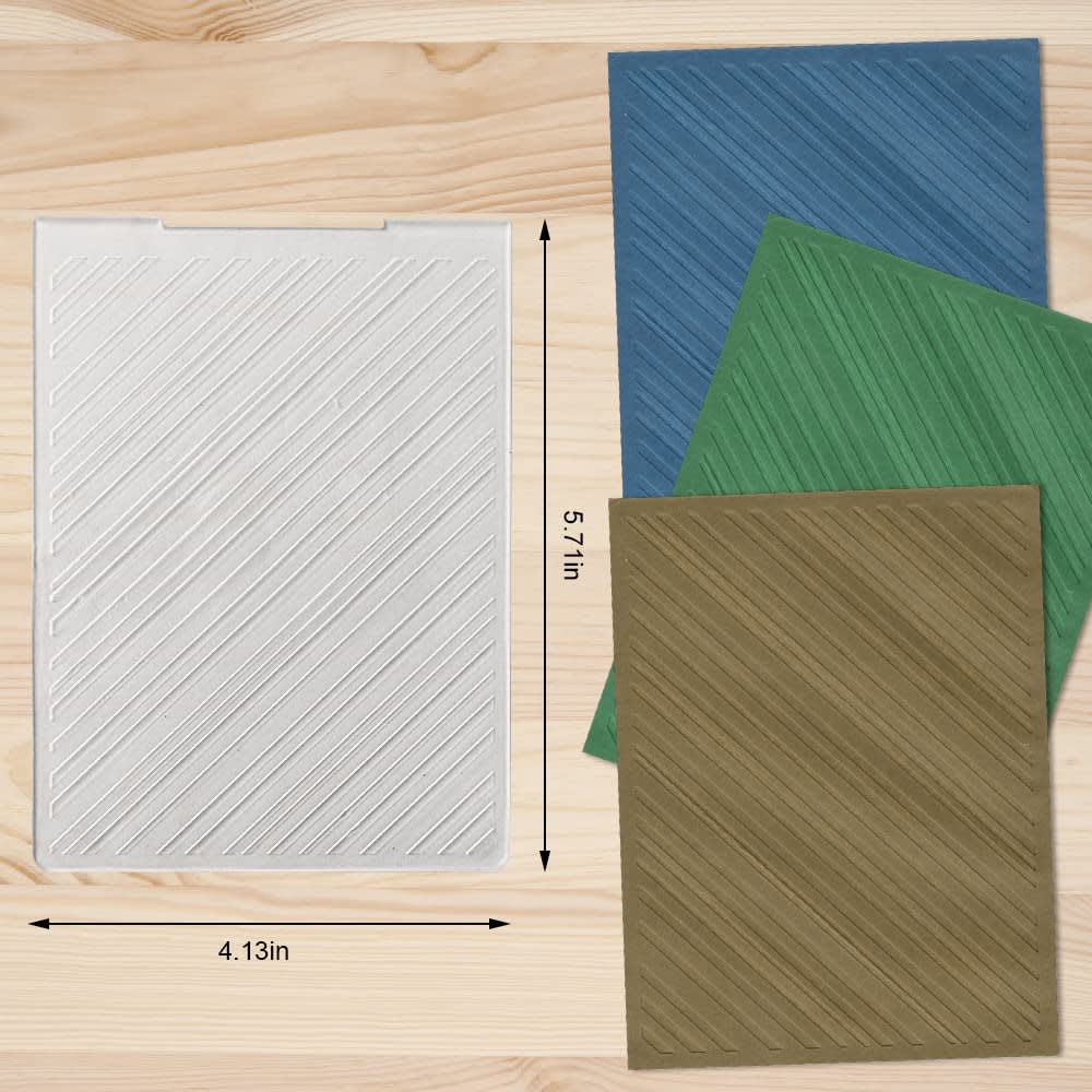 Strips Plastic Embossing Folders for Card Making Lines Background Scrapbooking Plastic Template Photo Album Card Paper Handmade DIY Craft Decoration Template Molds thumbnail 2