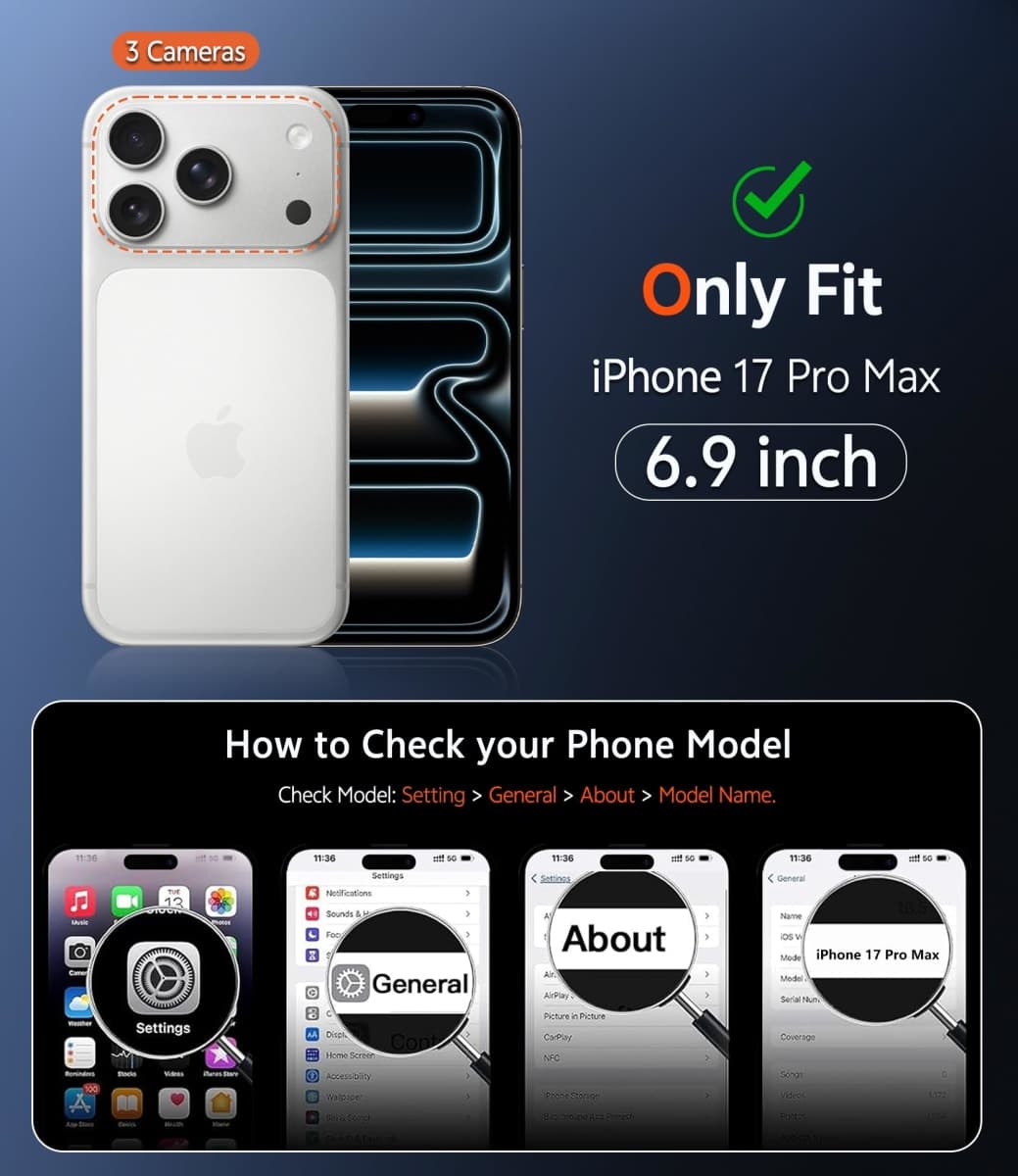 FNTCASE for iPhone 17 Pro-Max Case Compatible with Magsafe Clear Phonecase thumbnail 2