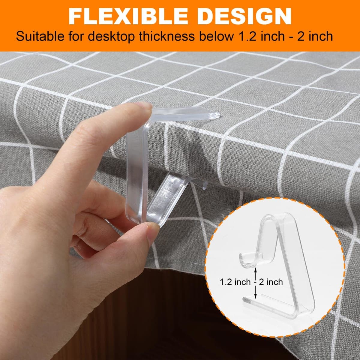 Pafeooui 72pcs Large Transparent Tablecloth Clips, PVC Windproof Table Cover Holder Clamps for Indoor Outdoor Picnic, Wedding, Party, Camping thumbnail 3
