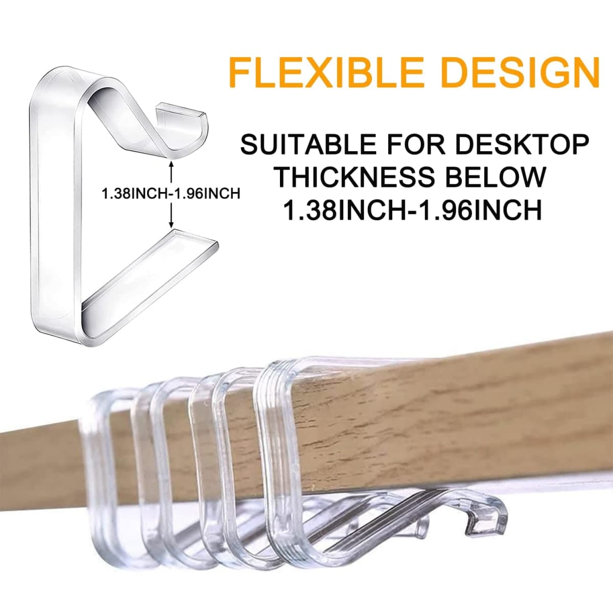 Sazoemao 48 Pieces Transparent Clear Tablecloth Clips, Plastic Windproof Table Cover Holder Clamps, Table Cloth Holder for Home, Parties, Weddings, Picnics, Camping (Large, 2.48 x 2.04 inches, Clear) thumbnail 3