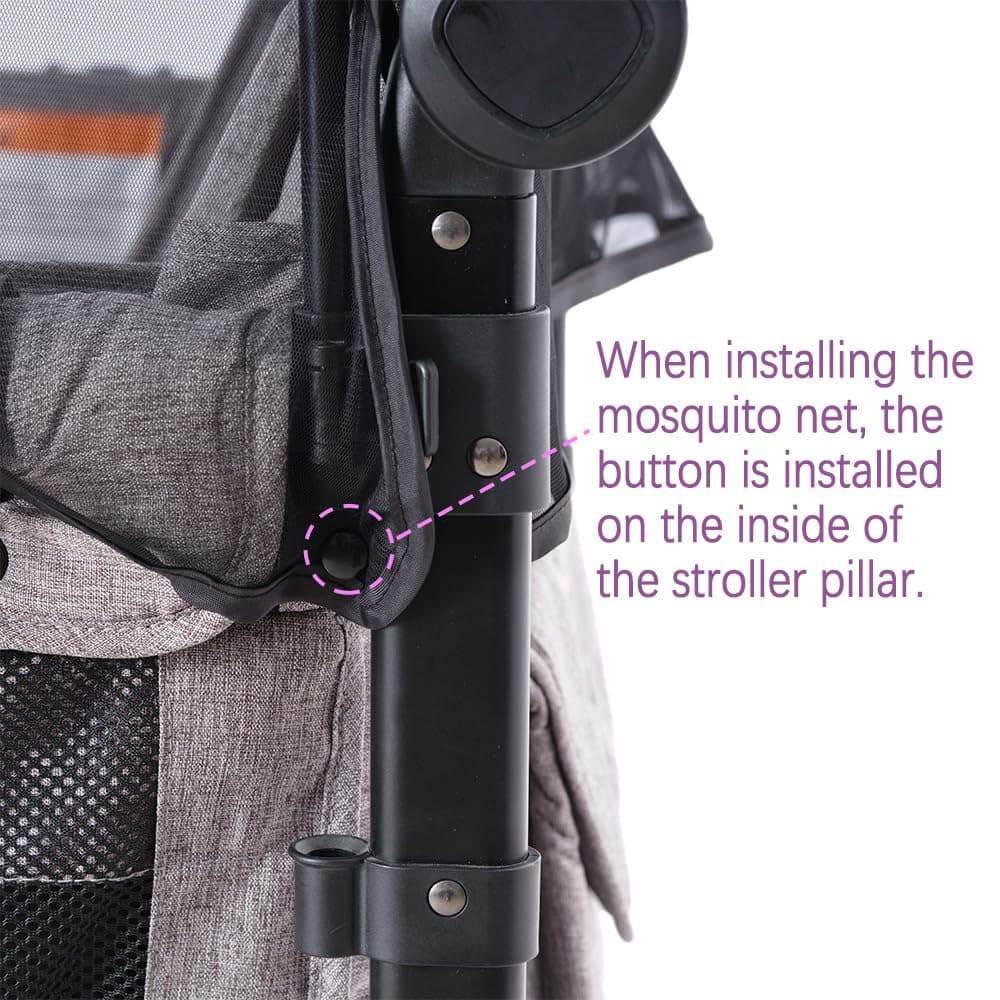 SeedFuture Mosquito Net Cover Compatible with W4 Stroller Wagon, Black thumbnail 3