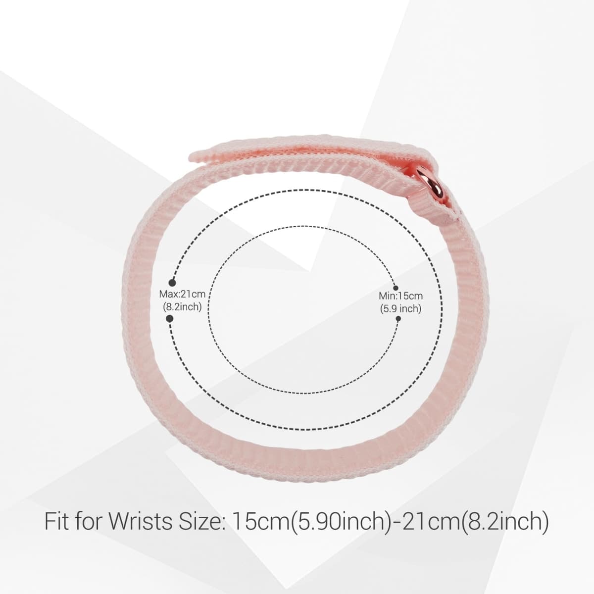 WGDJEMAX Nylon Loop Replacement Strap Compatible with Hume Health Band, Soft Breathable Adjustable Sport Wristband for Fitness Tracker, Women & Men (Pink) thumbnail 4