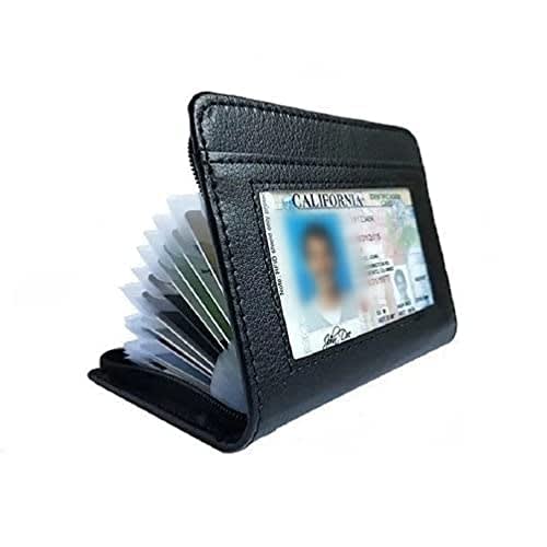 JahyShow Men's Zipper Wallet 36 Slots RFID Blocking Card Holder thumbnail 5