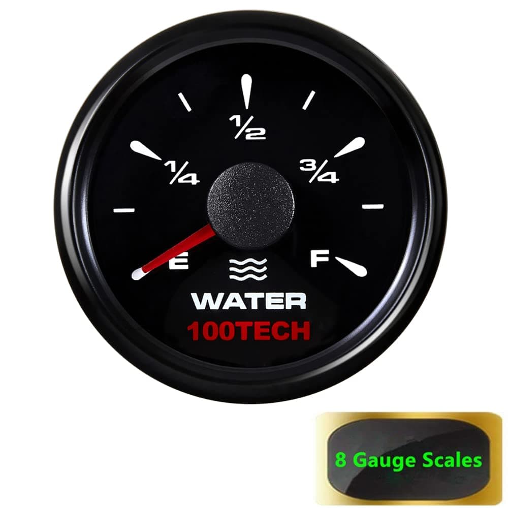 100TECH Water Level Gauge Multi Ohm Selectable Marine RV Tank Gauge Black thumbnail 5
