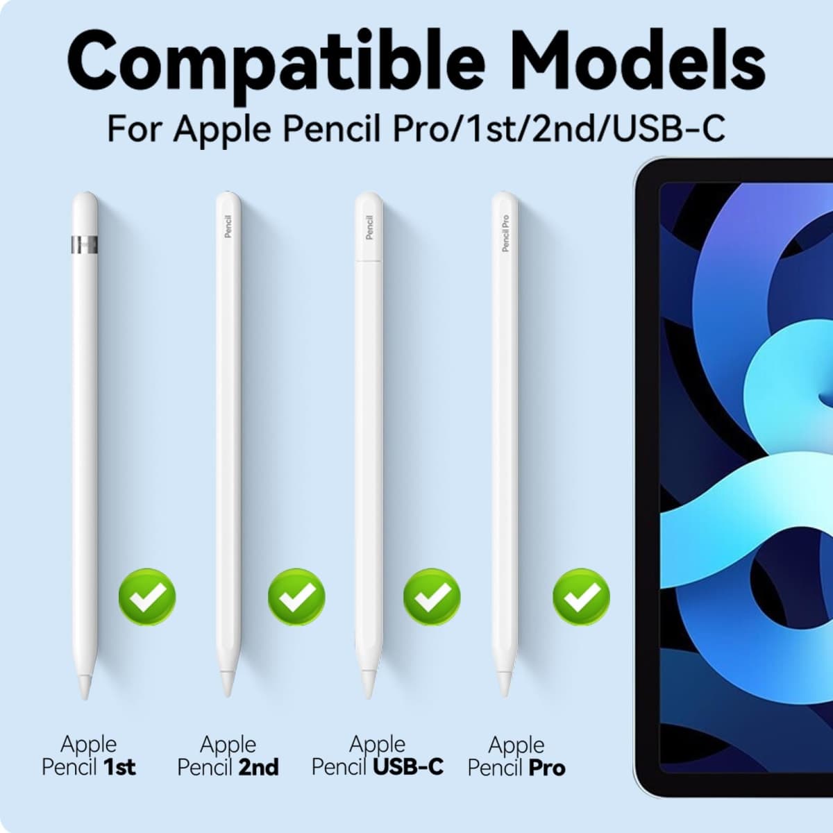 Inesore Replacement Tips for Apple Pencil Pro/1st/2nd/USB-C (4 Pack) thumbnail 2