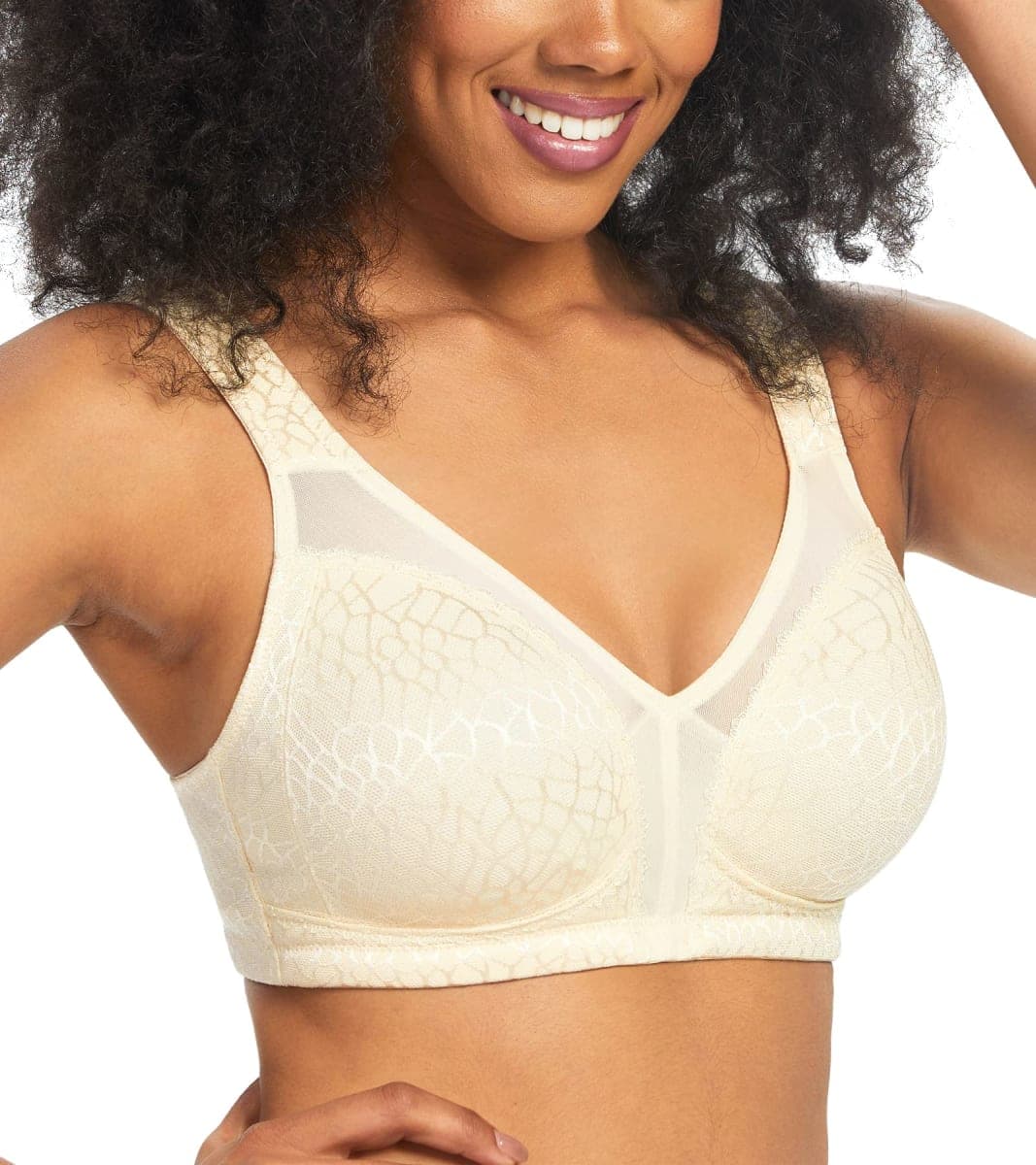 HACI Women Minimizer Bra Full Coverage Everyday Wirefree (40DDD, Nude) thumbnail 2