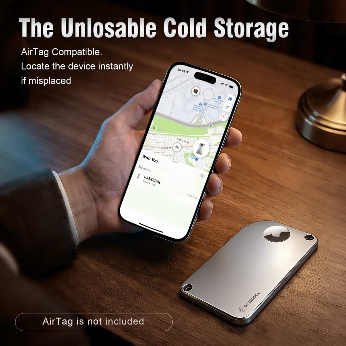 DAEKEDOL Seed Phrase Storage, AirTag Compatible Crypto Seed Phrase Plate thumbnail 2