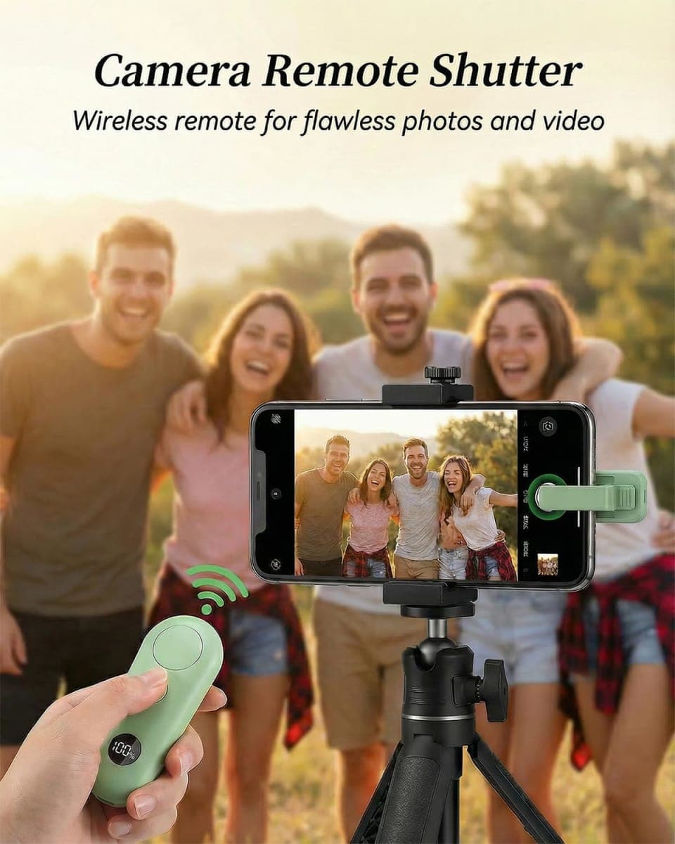 RF Remote Control Page Turner for Kindle Paperwhite Oasis Kobo eReaders, Kindle Accessories for iPad Tablets Phone Reading Novels Taking Photos, Kindle Clicker with Power Display (Green) thumbnail 4