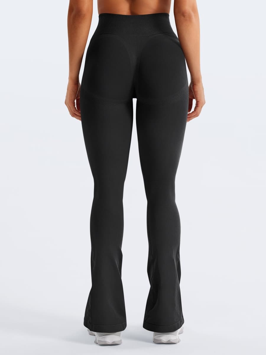 YEOREO Mini Flare Leggings Womens Workout Butt Lifting Legging Hidden Scrunch Seamless 28" / 30" Impact Lilliean Yoga Pants, Black, X-Small thumbnail 3