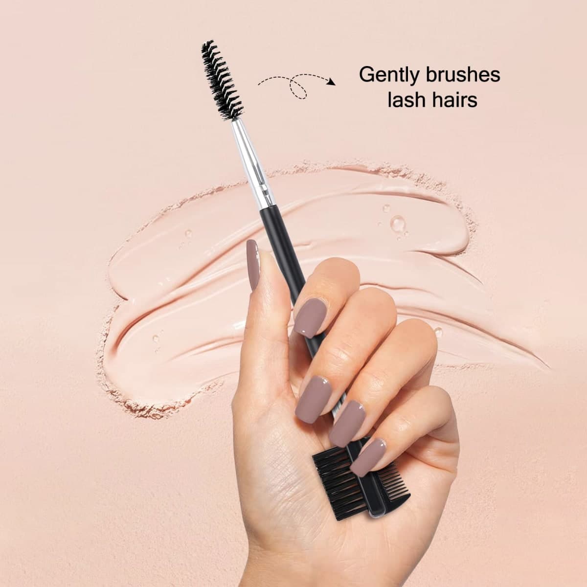 3 Head Eyebrow Eyelash Shaper Eyelash Comb Double Head Brush Makeup Grooming Tool cosmetic with 3 Different Spoolie Brushes for Separating Lashes, Eliminating Mascara Clumps, Grooming and Shaping Brow thumbnail 4