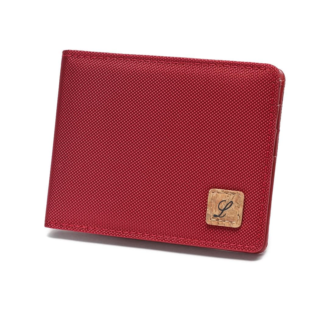 Lanyani Minimalist Fabric Wallet Bifold RFID Blocking, C-Red, Small, Minimalist thumbnail 4