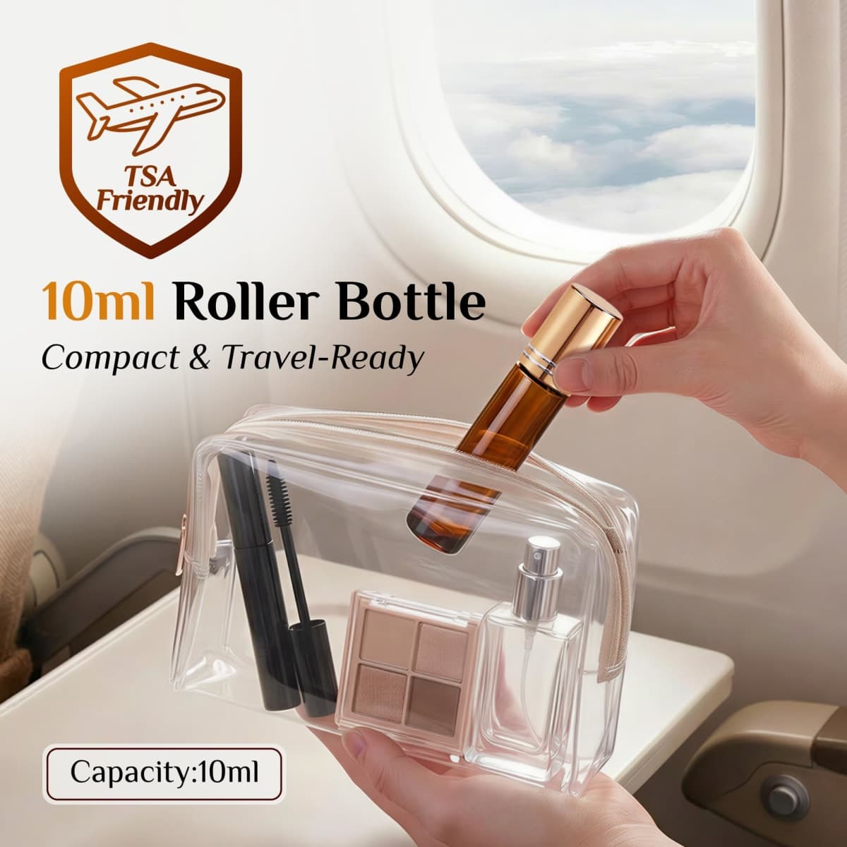 PrettyCare Essential oil Roller Ball Bottles for Oils 10ml Amber Glass with Golden Caps 4 pack, Refillable Empty Perfume Bottles with Extra Roller Balls, Opener, Funnel, Pipette, Labels thumbnail 4
