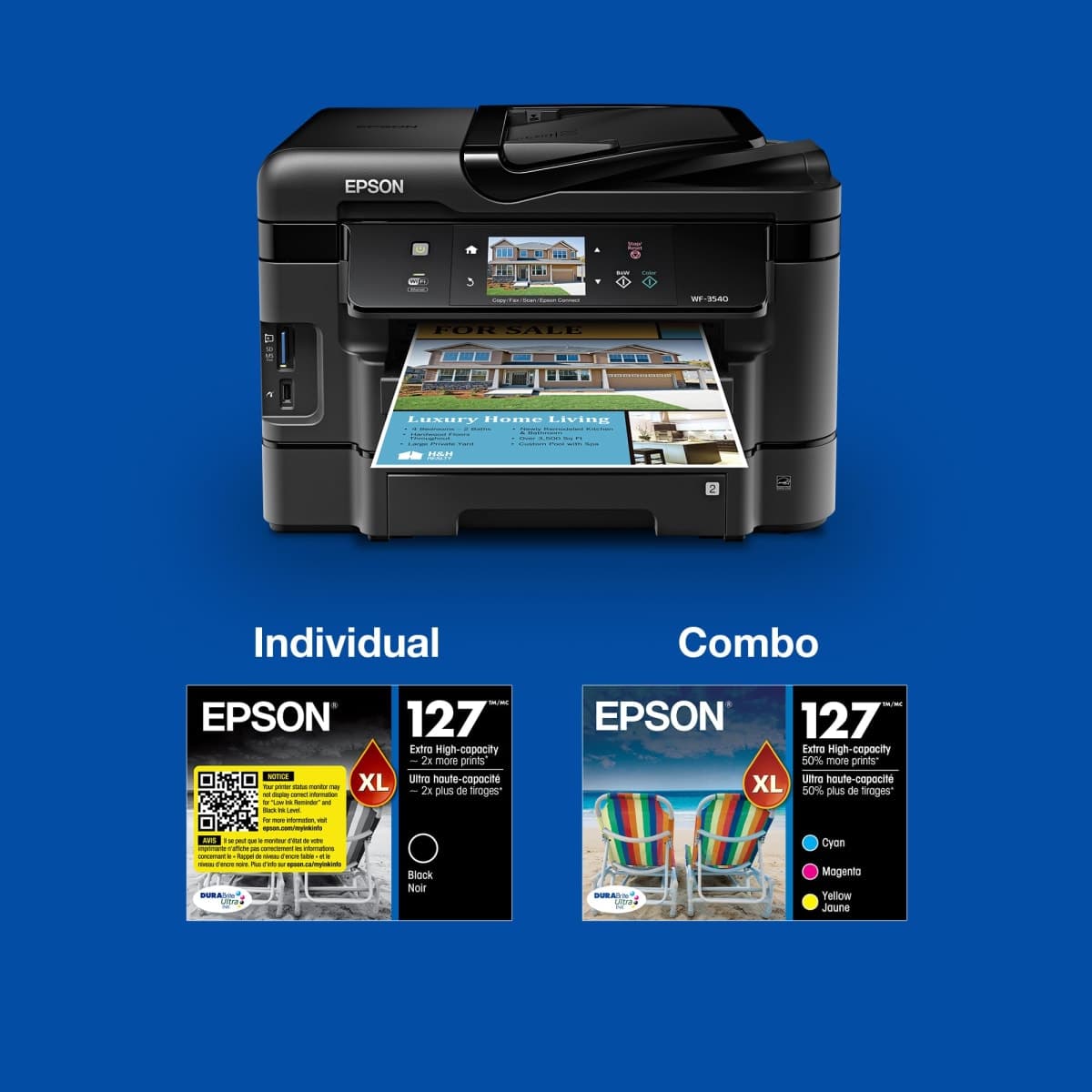 Epson 127 DURABrite Ultra Extra High-Capacity Ink Cartridge, Black (T127120) thumbnail 4