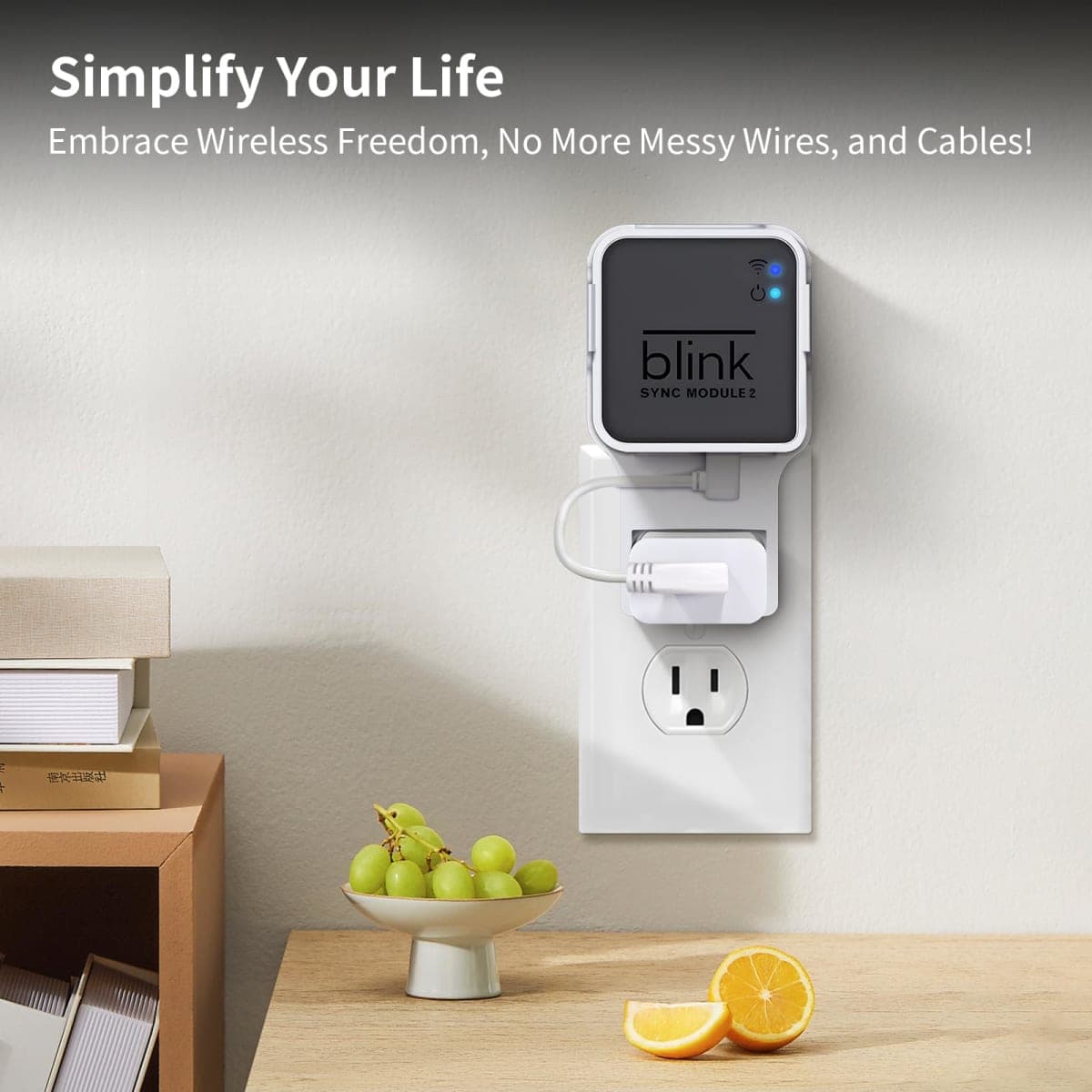 256GB USB Flash Drive & Outlet Mount for Blink Sync Module 2 with Short Cable - Space-Saving - No Wire Clutter - Easy Move Mount for Blink Outdoor/Indoor Security Cameras (BSM-02) thumbnail 3