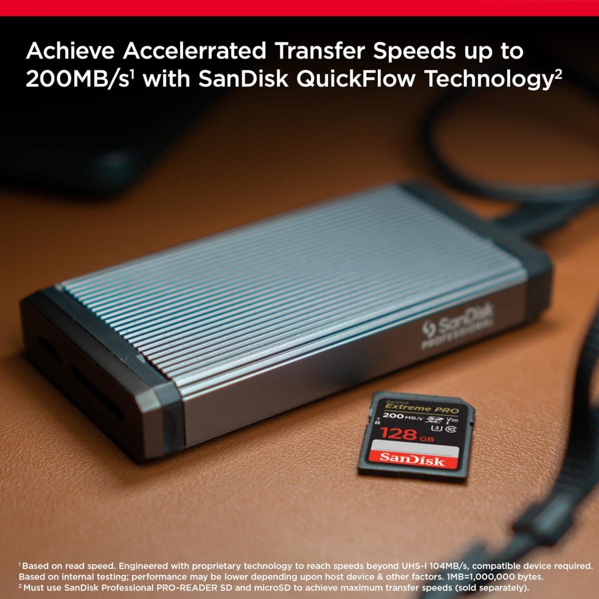 SanDisk 128GB Extreme PRO SDXC UHS-I Memory Card - C10, U3, V30, 4K UHD, SD Card - SDSDXXD-128G-GN4IN thumbnail 2