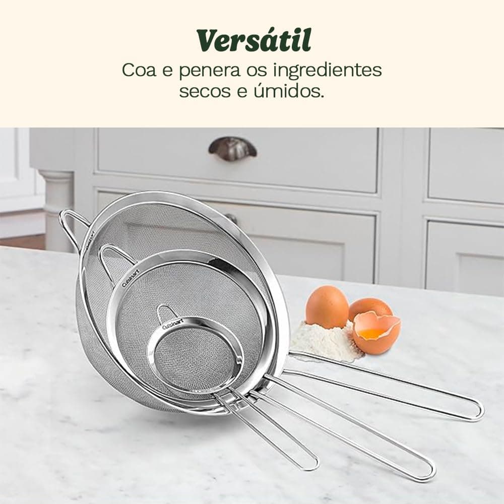 Cuisinart Set of 3 Fine Mesh Stainless Steel Strainers thumbnail 4