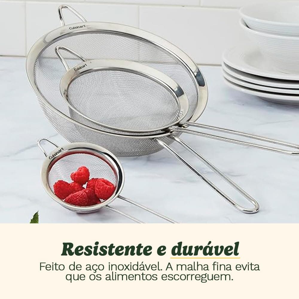 Cuisinart Set of 3 Fine Mesh Stainless Steel Strainers thumbnail 5