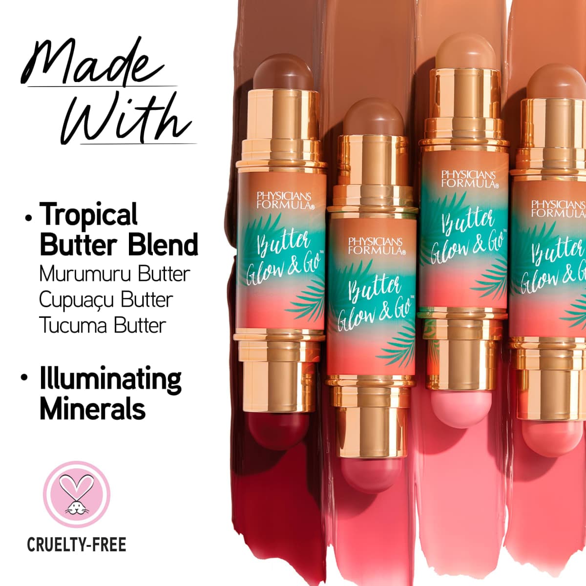Physicians Formula Butter Glow & Go Multiuse Stick - Sunkissed Rose thumbnail 2